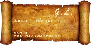 Ganser Liána névjegykártya